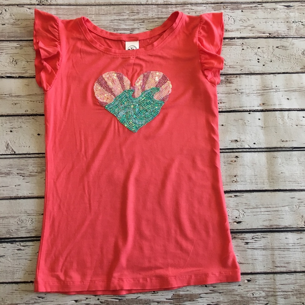 Girl & Co. Peachy Top with Heart